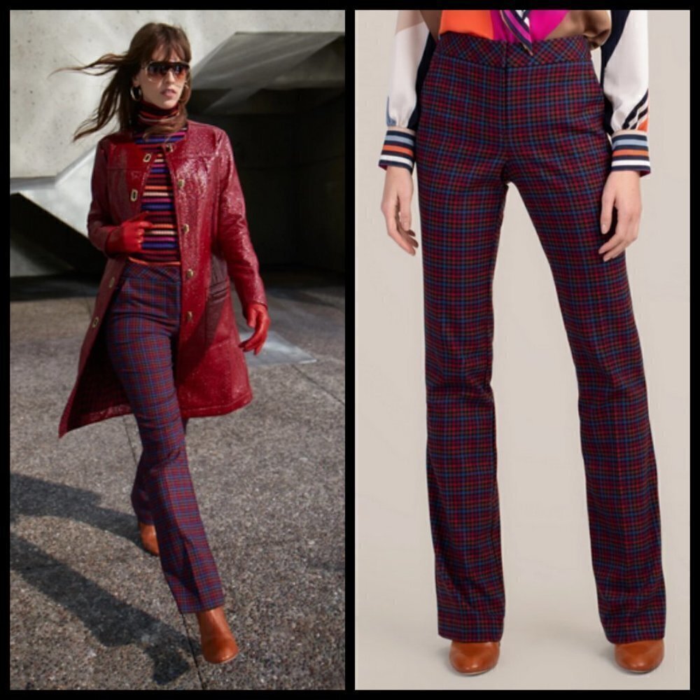💕TRINA TURK💕 Willis 2 ~ Multi-Color Houndstooth 0 NWT